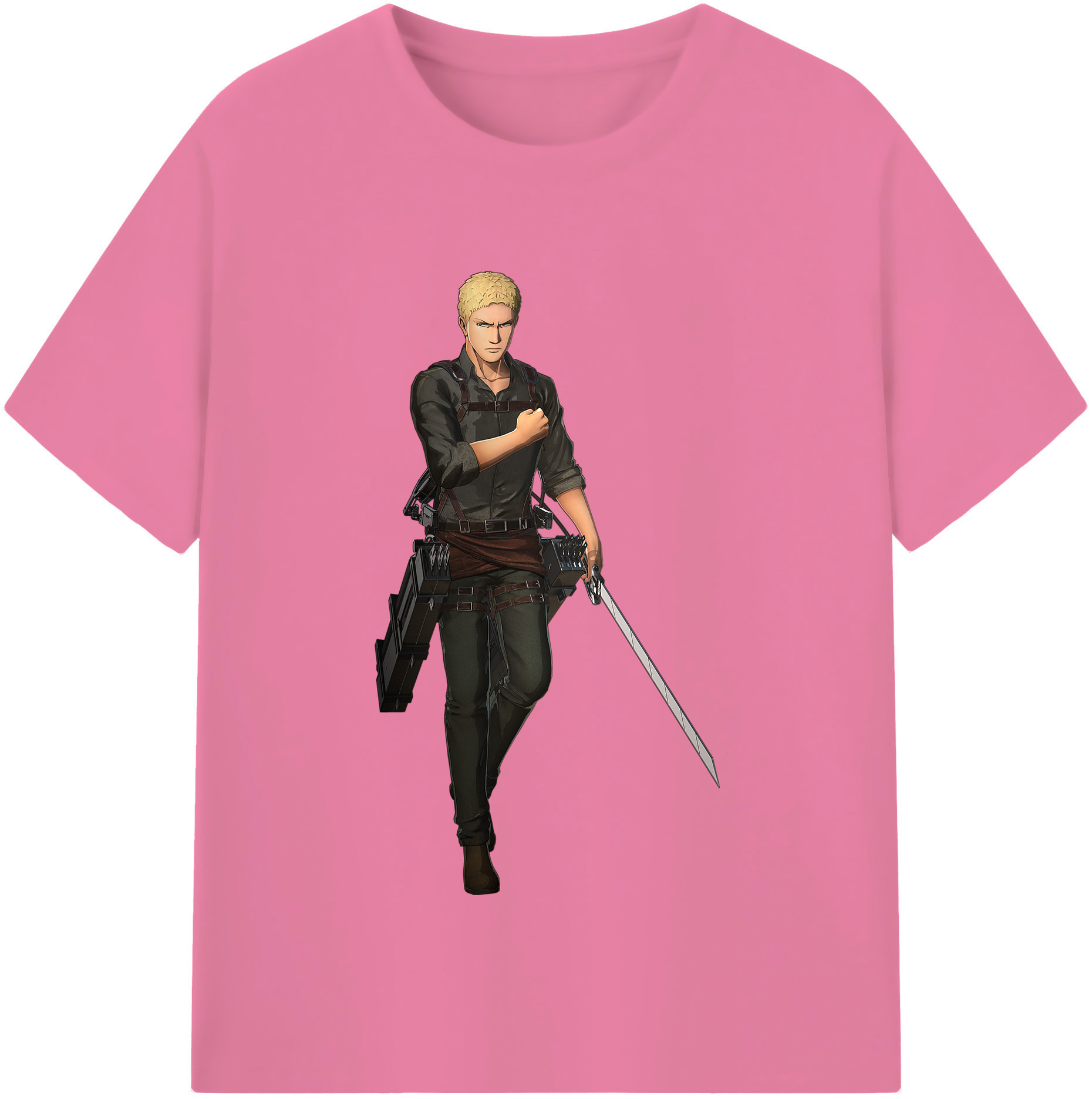 （画像用） 進撃の巨人 ライナー・ブラウン Attack on Titan Reiner Braun 綿100％半袖Tシャツ（フロントプリント）